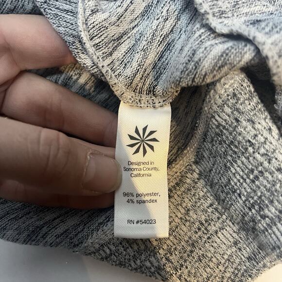 Athleta Grey Hooded Cardigan Womens Small athletic athleisure comfort casual - Picture 5 of 6